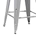 AC Pacific 24” Metal Backless Barstool Set of 2 – Country Rustic Style, Lightweight & Sturdy Build, Easy Assembly – Distressed White Finish