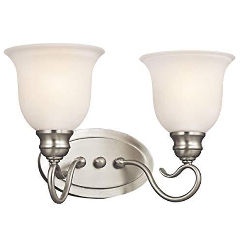 Top Rated Kichler 45902NI Tanglewood Bath 2-Light, Brushed Nickel