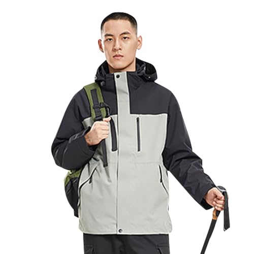 Women Men Interchange Jacket Waterproof Rain Jacket Windproof Shell Hooded Outdoor Jacket Raincoat SNC5T4694