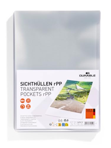 Durable Klarsichthüllen A4 100 Stück transparent 247819