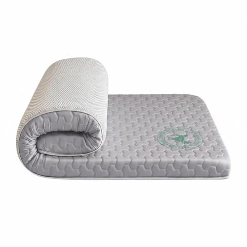 FytStycale Topper de Colchón Viscoelástico Suave Colchón Fino Viscoelástico Suavidad Acolchada Topper de Memory Foam para Estudiantes, Arrendatarios, Dormitorio, Gris Mitsubishi, 90x200cm