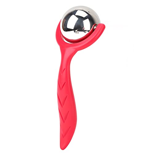 Generic Rodillo de Masaje en Frío Ergonómico de Acero Inoxidable con Bola de Hielo Facial para Reducir la Hinchazón y la Irritación de la Piel 18,5 Cm (Rosa roja)