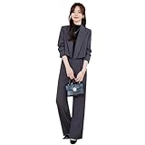 [WULFUL] パンツスーツ レディース スーツ セットアップ 2点セット オフィススーツ カジュアル ブラウス フォーマル 着痩せ 通勤 洗える ワイドパンツ 春 秋 冬 入園式 卒業式 面接 冠婚葬祭