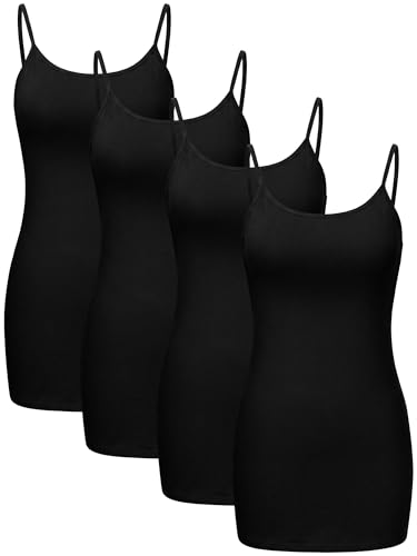 Image of Geyoga Long Tank Tops for Women, Long Camisoles Workout Tops Adjustable Spaghetti Strap Women's Camis Undershirts