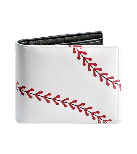 WRIGAEL Credit Card Holder Wallet Rfid Blocking Kids Boys Bifold Teen Cool Cute for Cash with ID Window Cardholder Teenage Teenager Baseball