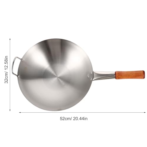 Wok de acero inoxidable con mango único STOBAZA miniatura 2