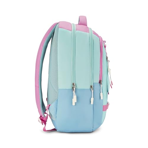 Image of uppercase Luna School Bag for Kids | Purple backpack with Well padded Shoulder Strap and Back | 500 Days Warranty