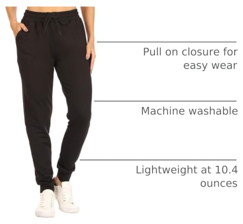 Image of Leggings Depot Women's Jogger Track Cuff Sweatpants with Pockets for Yoga, Workout