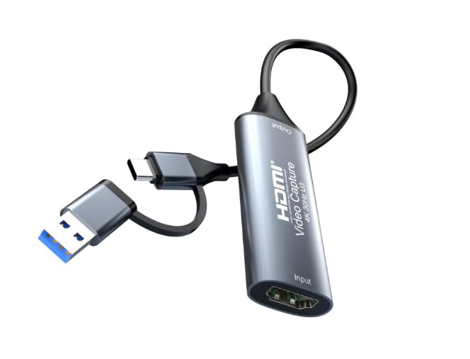 HDMI Video Capture Card 4K 30Hz Input, USB 3.0 & Type-C Video Capture Adapter, 1080P 60FPS Output, HDMI to USB Capture Device for Live Streaming, Gaming, OBS, YouTube, Zoom & Video Recording-image-23