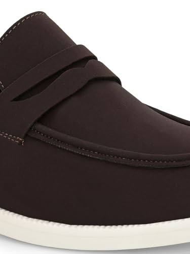 Image of MACTREE Suede Leather Stylish Loafers Shoes for Men