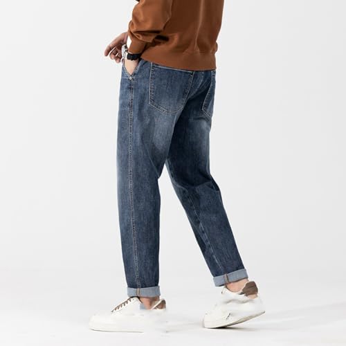 Jeans Pants Trousers Denim Spring and Autumn Loose Micro Harun Men's Elastic Small Classic2