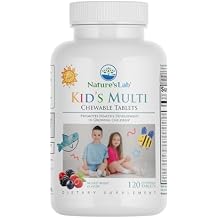 Natures Lab Kids Multi Natural Chewable Vitamins - Complete Childrens Multivitamin with Iron, Magnesium, Zinc & Calcium - Mixed Berry Flavor - 120 Tablets for Ages 2+