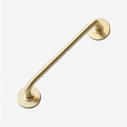 アーチ型ドアハンドル ソリッド ポリッシュ 酸化防止 つや消し真鍮 キャビネット 本棚 引き出し ハンドル ゴールド (カラー: ゴールド サイズ:120mm) 1123