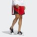 adidas Originals Mens Superstar 3 Stripes Sport Fleece Shorts, Vivid Red/Black, Medium