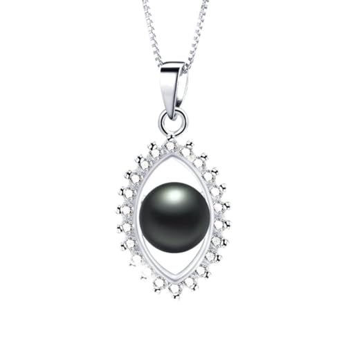 Pendentif d'eau douce naturel pour femmes avec collier de vraies perles et zircon 45cm