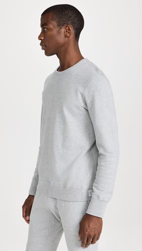 Men's Midweight Terry Slim Crewneck, Heather Grey, S4