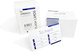 200 French Verb Conjugation Present Tense Flash Cards - Full Examples in Both French and English