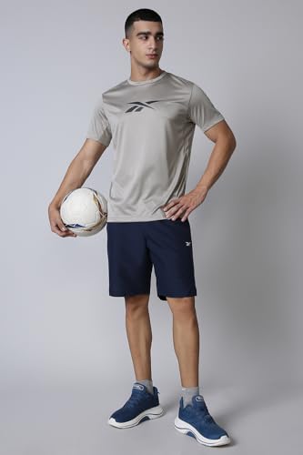 Image of Reebok Men's Polyester Gym T-Shirt - Moisture Wicking Sports T-Shirt for Men | Workout Running Training Tshirt for Men | Half Sleeve Active Tee