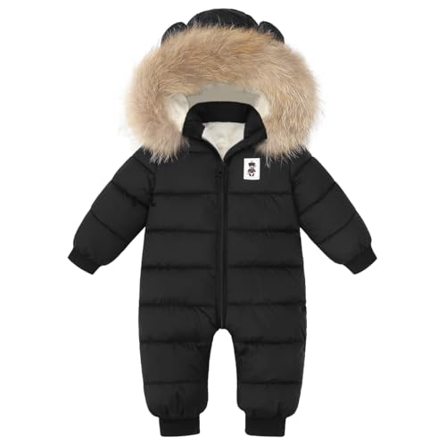Image of Fumdonnie Baby Girl Winter Snowsuit Newborn Boy Warm Coat Toddler Snow Suit Infant Clothes