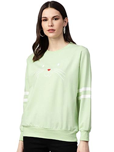 Image of pluss Women Blue Printed Hood(LSWFS8489-CRANBERRYICE)