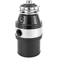 Triturador Basura Fregadero Triturador de residuos de cocina, unidad de eliminación de residuos de 1,4 l, triturador de residuos de alimentos, triturador de basura para fregadero, cocina y hogar, 560 W, 0,75 HP