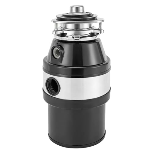 Triturador de residuos de cocina, unidad de eliminación de residuos de 1,4 l, triturador de residuos de alimentos, triturador de basura para fregadero, cocina y hogar, 560 W, 0,75 HP