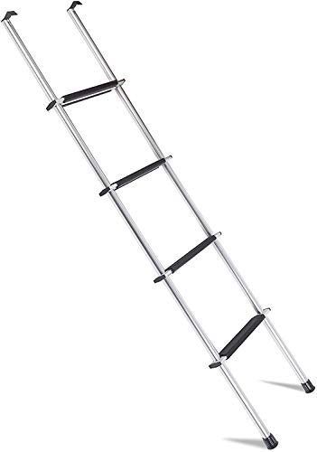 KUAFU 60'' Aluminum Bunk Ladder W/Hook and Rubber Foot Pads