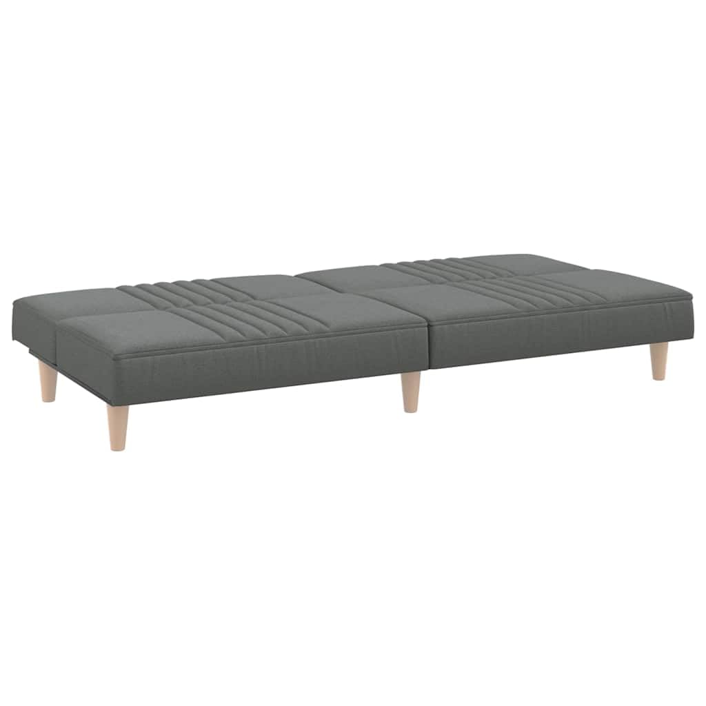 Schlafsofa Dunkelgrau 200x100 cmStoffbezug Polyester Sperrholzrahmen Modernes Design mit Verstellbarer Rückenlehne für kleine Räume Wohnzimmer Gästezimmer Büro