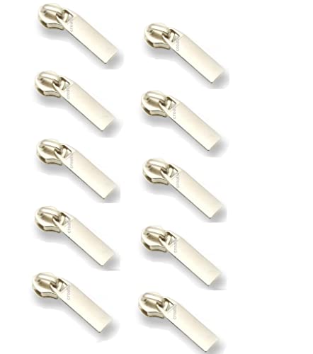 Image of Croatia Heavy Metal Zipper Sliders Zipper Repair Size No.5 (Silver) Replacement Sewing DIY for Luggage Purses Bags (Pack of 10)