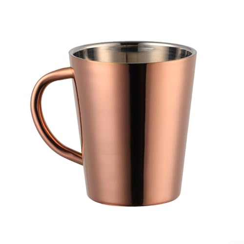 The Beverage Companion Esta elegante y práctica taza de acero inoxidable aislada tiene capacidad para hasta 300 ml de líquido (oro rosa)