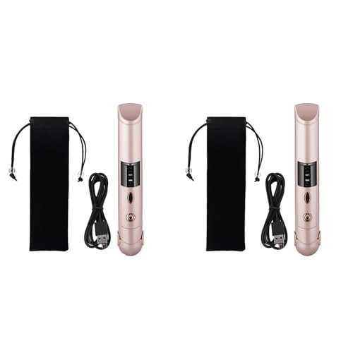 dissot 2X Plancha de Pelo Sin Cable PortáTil para Mini Plancha de Viaje Recargable USB con Placas de CeráMica