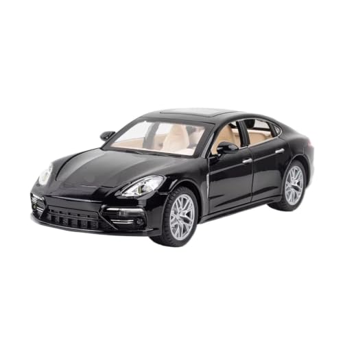 Coche de aleación Panamera 1:24 en metal fundido a presión color negro coleccionable