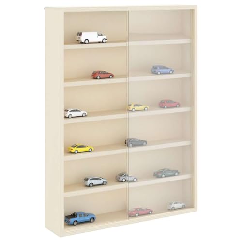 vidaXL Wanddisplay-Case mit Regal Beige 40 x 8,5 x 54 cm Sperrholz,...