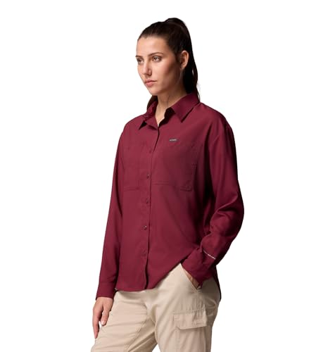 Columbia Silver Ridge Multi Plaid S/S Shirt - Damenbluse, Rich Vino, Large – Ansicht 4