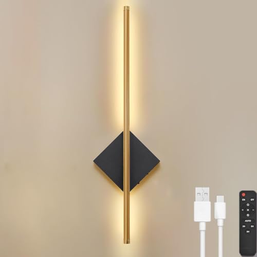 Lámpara de pared LED recargable, luz interior inalámbrica regulable con control remoto, interruptor táctil, temporizador, base cuadrada, funciona con pilas, ideal para iluminación del hogar