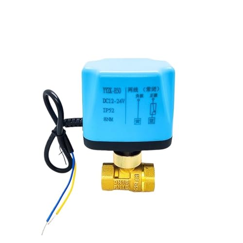 Válvula de bola motorizada de 1/2 pulgada y 24VDC normalmente abierta de dos cables 2