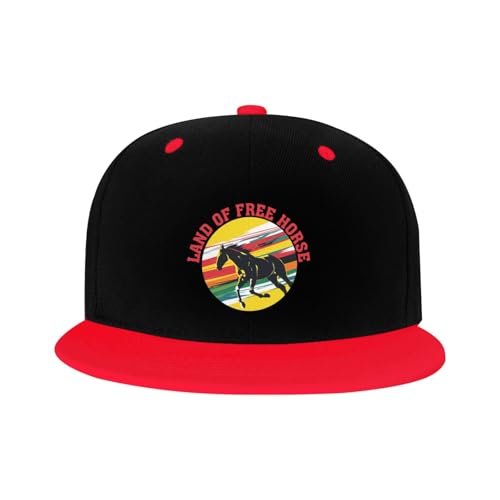 Land of Free Horse Toddler Hat Sun Protection Baby Boy Kids Baseball Cap for Outdoor Beach