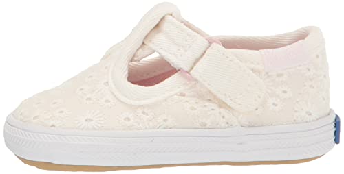 Keds Baby Champion Lace Toe Cap T-Strap Mary Jane Flat, White Eyelet, 4 Us Unisex Infant #TOP7