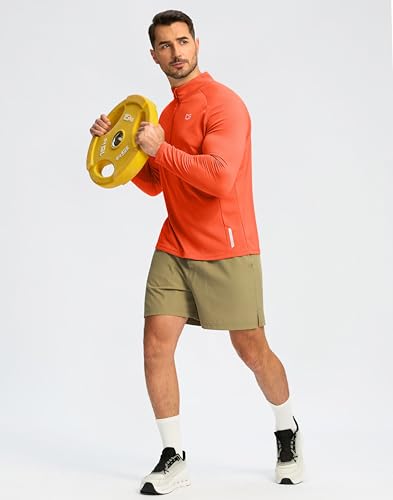 Image of G Gradual Men's Quarter Zip Pullover Running Athletic Shirts Long Sleeve | Lightweight, Quick Dry, Moisture Wicking, Sun Protection, 1 /4 Zip Golf Pullover for Men Workout, Gym, Hiking, Casual