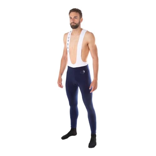 Blueball Cycling Compression Culotte Long Lenght Pantalones, Blue Navy, M para Hombre