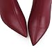 Adolilove Mid Calf Boots for Women Pointed Toe 2.5 IN Low Heel Zipper Boots Fashion Trendy Stiletto Heel, Red, Size 8