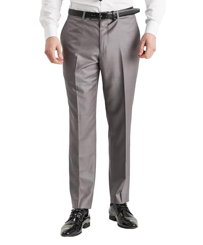 Men’s Gray Tailored Fit Formal Suit 3-Piece Sold Separately Set for Weddings, Business & Parties