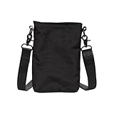 Thread Wallets Small Pocket Sling for Women & Men, Simple Purse and Bag for Concerts & Walking (Black)