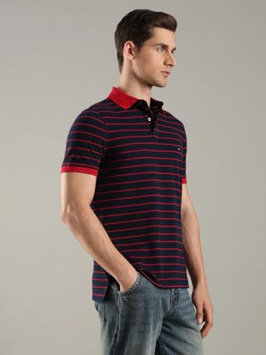 Image of Tommy Hilfiger Solid Regular fit Cotton Polo t-Shirt
