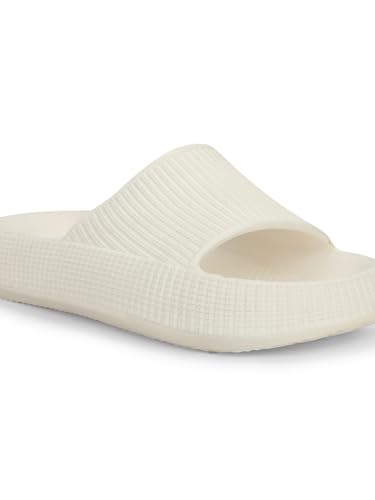 Image of Bata 8711 Zane: White Casual Mule Slip-On Thong Slippers for Men