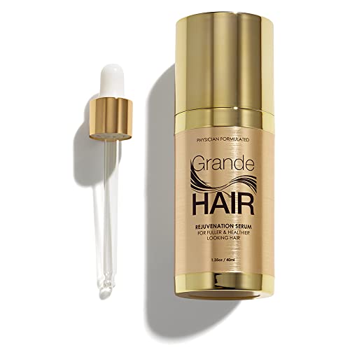 Grande Cosmetics GrandeHAIR Enhancing Hair Serum - for Men & Women for Fuller & Thicker-Looking Hair in 8 weeks Safe for Color-Treated Hair (40 mL)