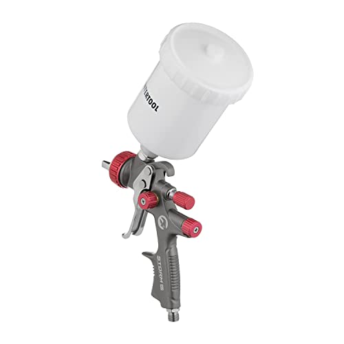 Intertool Paint Spray Gun, Lvlp, Car Air Paint Sprayer, Woodwork Finish, 1.4 Mm Nozzle, Automotive Primer, Clear & Top Coat, Touch Up, Pneumatic Gravity Feed, 600 Cc Cup, Professional Ptfe Pt08-0144 #TOP4