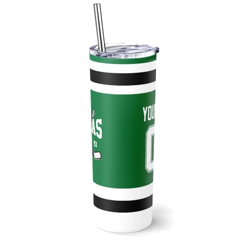 Image of ANTKING Dallas Tumbler 20oz Travel Mug Custom Name Number Gifts | Stainless Steel Insulated Coffee Cup for Men Women