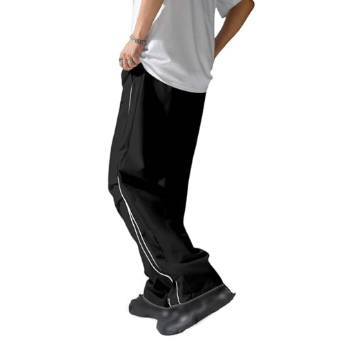 WENKOMG1 Mens Athletic Pants, Casual Loose Fit Open Bottom Workout Basketball Sweatpant, M-3XL3