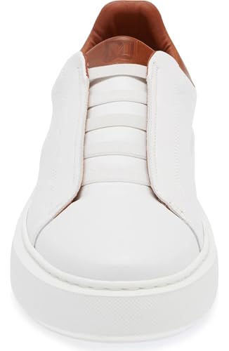 Image of Bruno Magli Men's Lisbon Sneakers, Leather Shoes, Lace-Up Casual Shoes